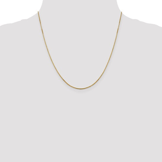 14K 1mm Concave Box Chain
