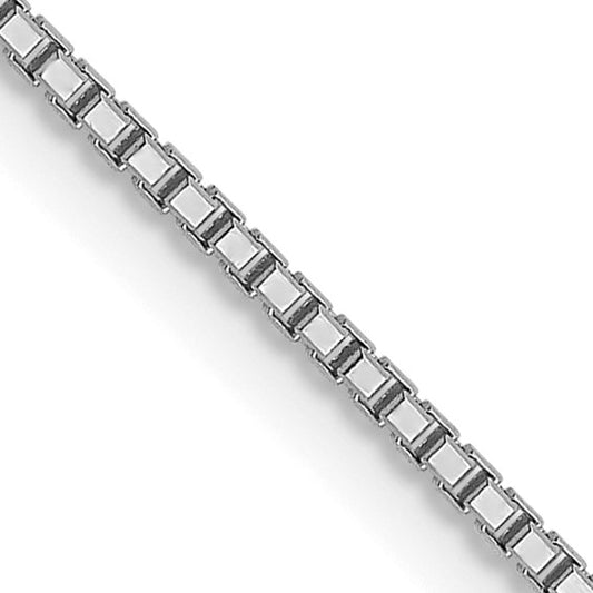 10k White Gold .9mm Box Chain