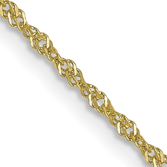 10k 1 mm Singapore Chain