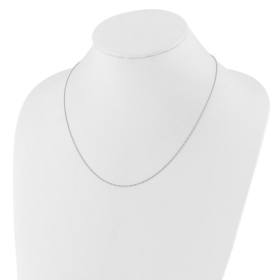 Leslie's 10K White Gold Adjustable 1mm Singapore Chain