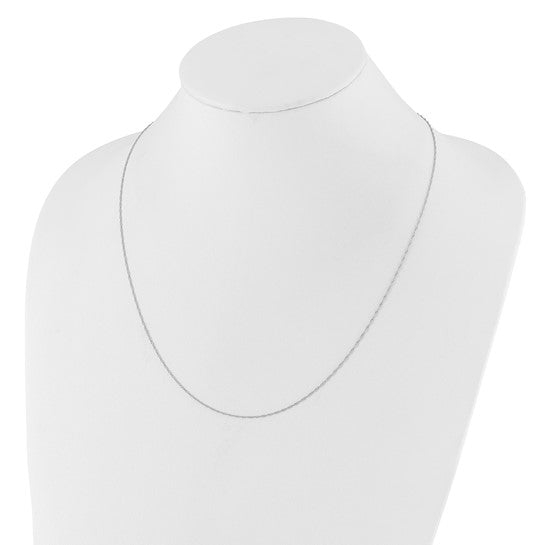 Leslie's 10K White Gold Adjustable 1mm Singapore Chain