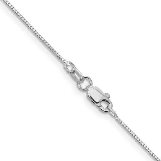 10k White Gold .7mm Box Chain