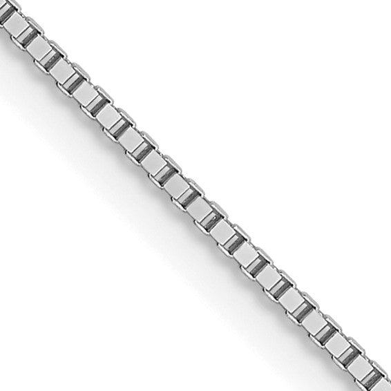 10k White Gold .7mm Box Chain