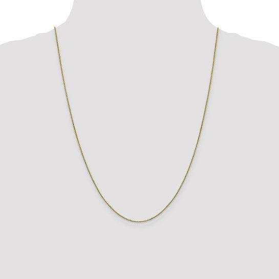 18K 18 inch .9mm Box with Lobster Clasp Chain