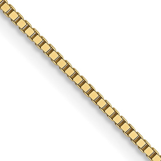 18K 18 inch .9mm Box with Lobster Clasp Chain