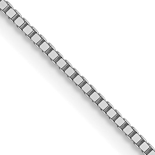 10K White Gold .8mm Box Chain