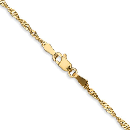 10k 1.7 mm Singapore Chain