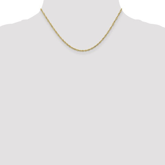 10K 1.7 mm Singapore Chain