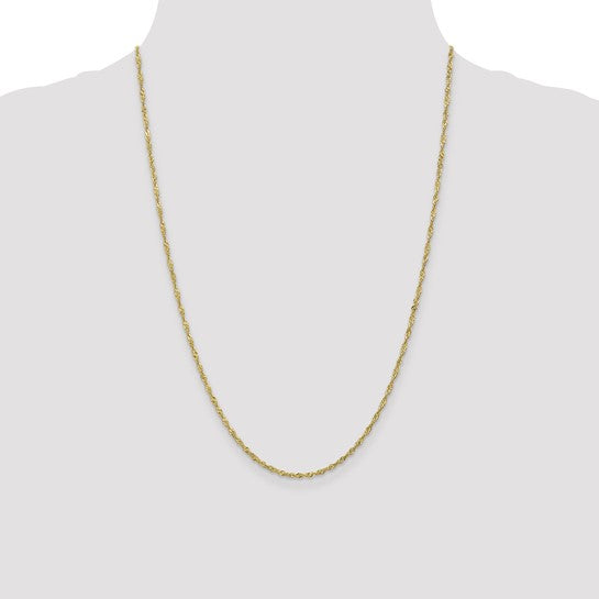 10K 1.7 mm Singapore Chain
