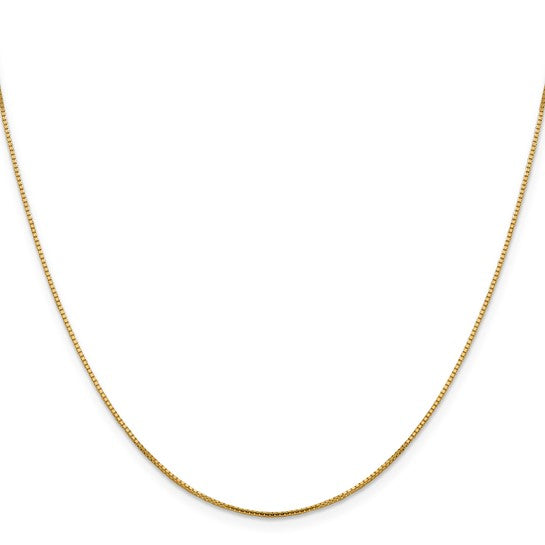 18K 20 inch .7mm Box with Lobster Clasp Chain