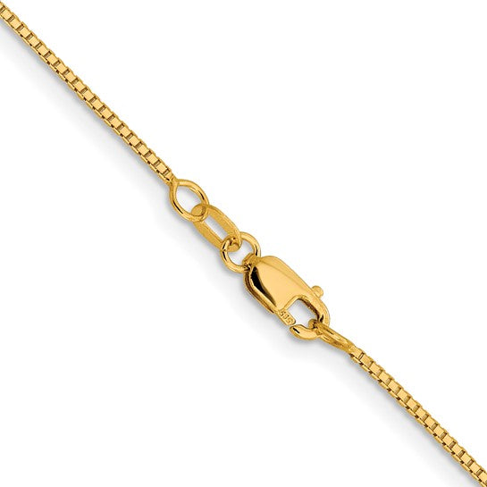 18K 20 inch .7mm Box with Lobster Clasp Chain