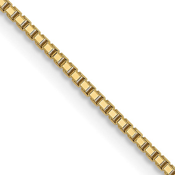 18K 20 inch .7mm Box with Lobster Clasp Chain