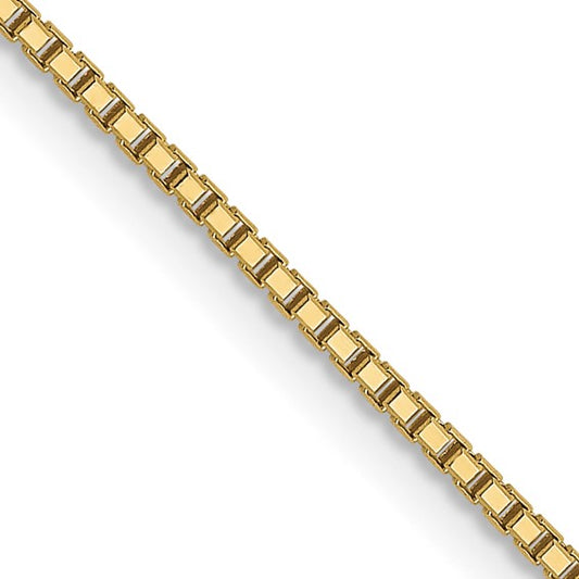 18K 20 inch .7mm Box with Lobster Clasp Chain