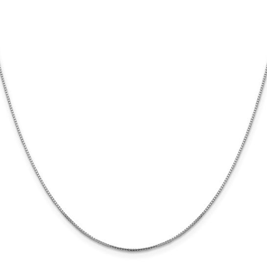 10K White Gold .7mm Box Chain