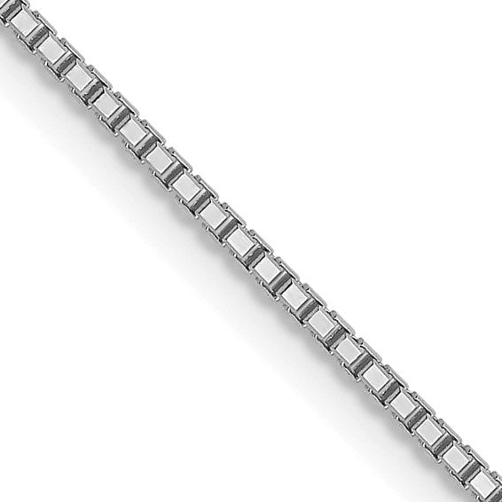 10K White Gold .7mm Box Chain