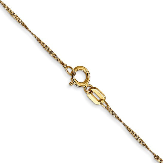 10k 1mm Singapore Chain