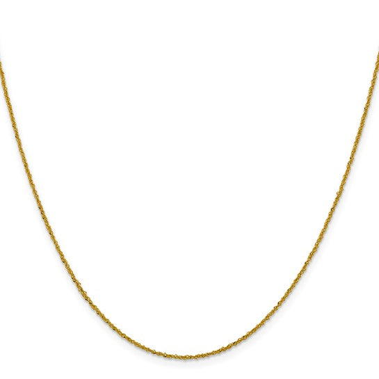 10k 1mm Sparkle Singapore Chain