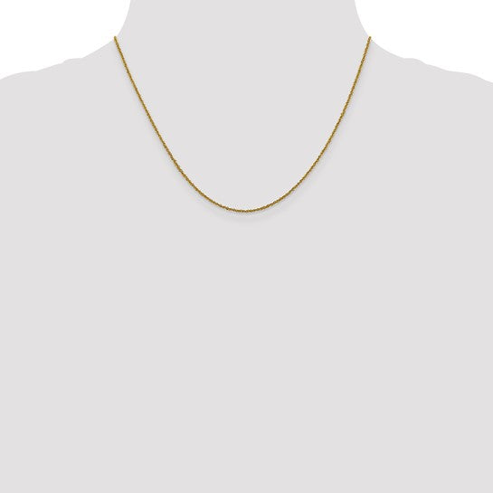 10k 1mm Sparkle Singapore Chain