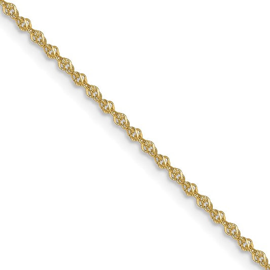 10k 1mm Sparkle Singapore Chain