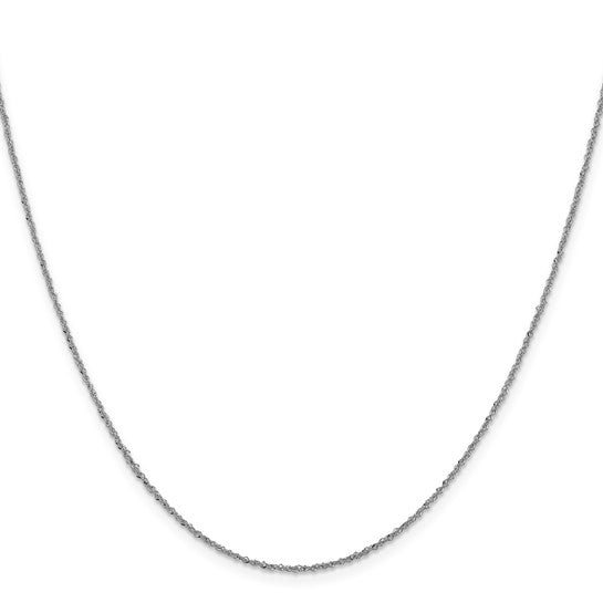 10k White Gold 1mm Sparkle