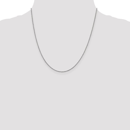 10k White Gold 1mm Sparkle