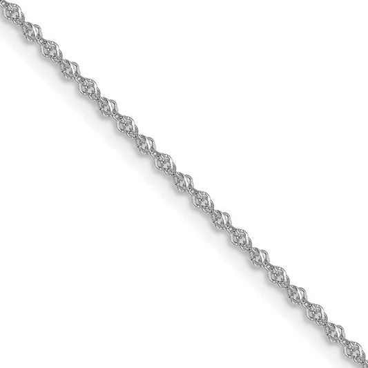 10k White Gold 1mm Sparkle