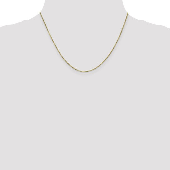 10k White Gold 1mm Box Chain