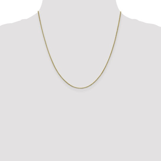 10k White Gold 1mm Box Chain