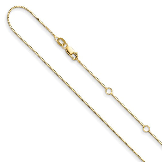 (10K & 14K) Box Adjustable Chain