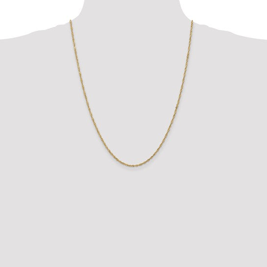 14K 1.6mm Singapore Chain