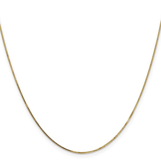 14K .8mm Box with Spring Ring Clasp Chain