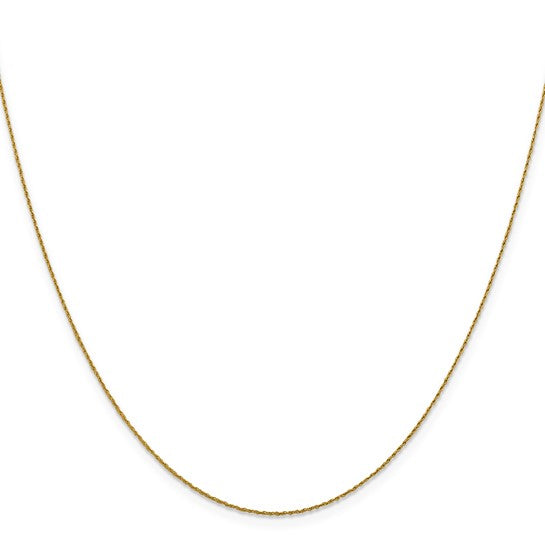 14K .8mm Loose Rope Chain Spring Ring Clasp