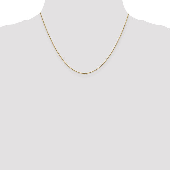 14K .8mm Loose Rope Chain Spring Ring Clasp