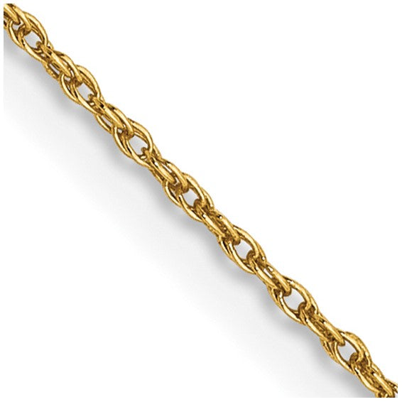 14K .8mm Loose Rope Chain Spring Ring Clasp
