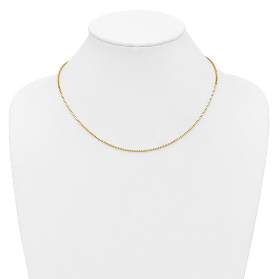 14K 1.3mm Box Chain Style