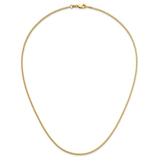 14K 1.3mm Box Chain Style