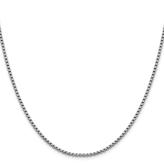 14K Diamond-Cut Round Box Chain