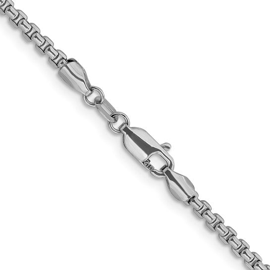 14K Diamond-Cut Round Box Chain