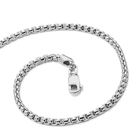 14K Diamond-Cut Round Box Chain