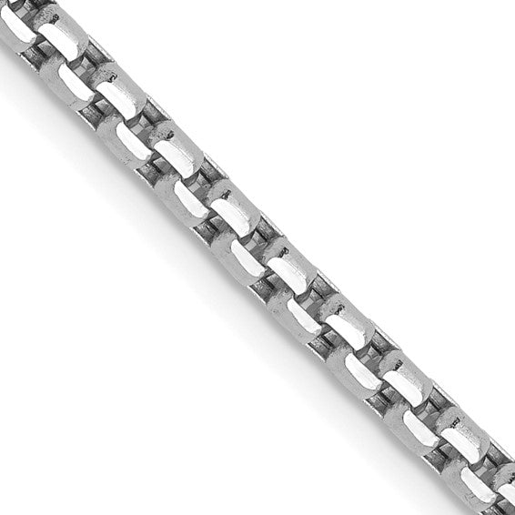 14K Diamond-Cut Round Box Chain