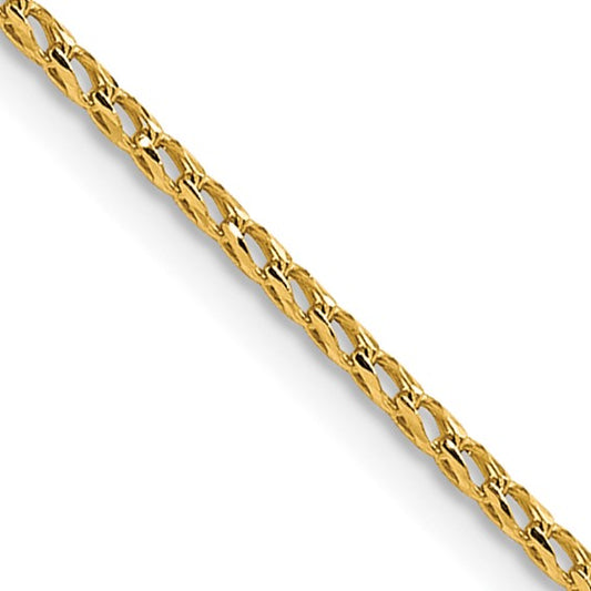 14K 1mm D/C Open Franco Chain Style:  7173-22