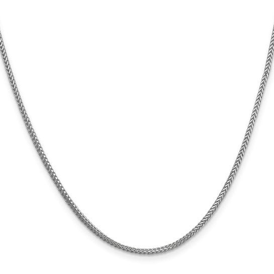 14K White Gold 1.25mm Franco Chain Style:  7178-16