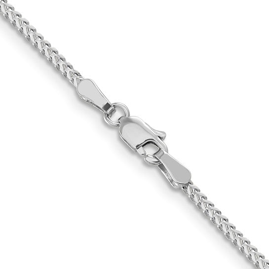 14K White Gold 1.25mm Franco Chain Style:  7178-16