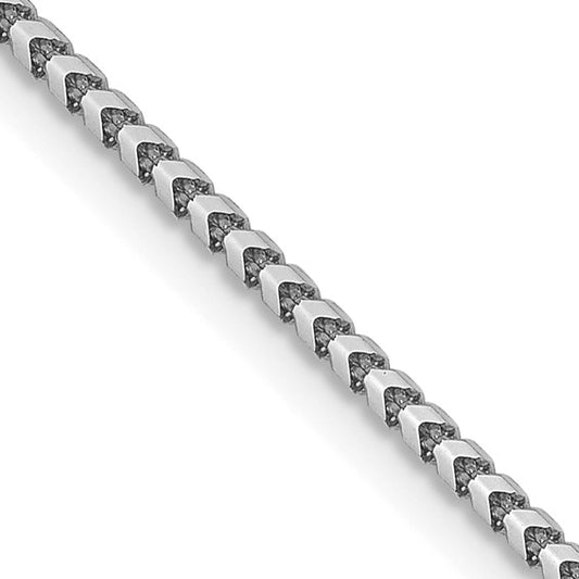 14K White Gold 1.25mm Franco Chain Style:  7178-16