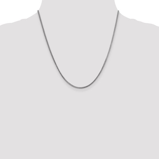 14K White Gold 1.5mm Franco Chain