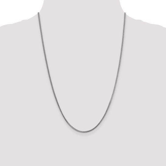 14K White Gold 1.5mm Franco Chain