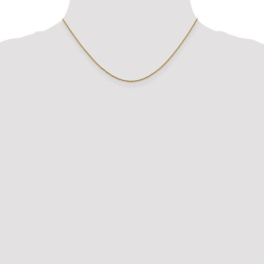 14K .9mm D/C Twisted Box Chain