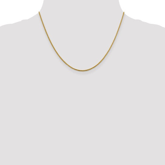 14K 1.4mm D/C Open Franco Chain