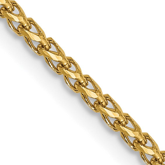 14K 1.4mm D/C Open Franco Chain Style