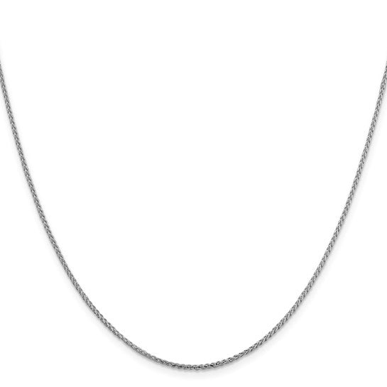 14K White Gold 1.4mm D/C Open Franco Chain